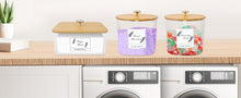 Lataa kuva Galleria-katseluun, RoleDes 3 Pack Laundry Pods Containers Dryer Sheet Holder, Laundry Room Organization and Storage Containers with Lids and Labels for Laundry Powder Containers Detergent Dispenser Jars Organizer…
