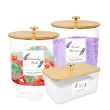 Lataa kuva Galleria-katseluun, RoleDes 3 Pack Laundry Pods Containers Dryer Sheet Holder, Laundry Room Organization and Storage Containers with Lids and Labels for Laundry Powder Containers Detergent Dispenser Jars Organizer…
