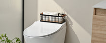 Lataa kuva Galleria-katseluun, Bathroom Organizer Small Metal Wire Storage Basket with Grip, Bathroom Decor Black Basket Organizer Detachable Wood Base Toilet Tank Basket for Bathroom, Cabinets, Vanity, Laundry Room
