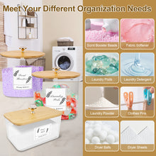Lataa kuva Galleria-katseluun, RoleDes 3 Pack Laundry Pods Containers Dryer Sheet Holder, Laundry Room Organization and Storage Containers with Lids and Labels for Laundry Powder Containers Detergent Dispenser Jars Organizer…
