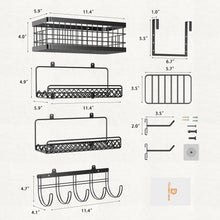Lataa kuva Galleria-katseluun, Hair Tool Organizer Wall Mount Metal Hair Dryer Holder with 3 Tier Shelf Storage Wire Basket Hook, Hot Tools Organizer Cabinet Door Flat Iron Holder for Blow Dryer, Curling Iron, Straightener
