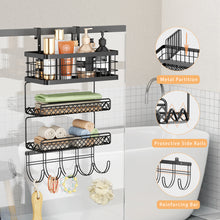 Lataa kuva Galleria-katseluun, Hair Tool Organizer Wall Mount Metal Hair Dryer Holder with 3 Tier Shelf Storage Wire Basket Hook, Hot Tools Organizer Cabinet Door Flat Iron Holder for Blow Dryer, Curling Iron, Straightener
