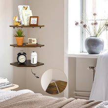 Load image into Gallery viewer, RoleDes Corner Shelf Wall Mount, Set of 3 Floating Corner Shelves
