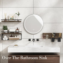Lataa kuva Galleria-katseluun, RoleDes Bathroom Floating Shelves with Hair Dryer Holder - Wall Mounted
