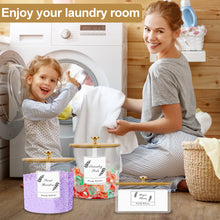 Lataa kuva Galleria-katseluun, RoleDes 3 Pack Laundry Pods Containers Dryer Sheet Holder, Laundry Room Organization and Storage Containers with Lids and Labels for Laundry Powder Containers Detergent Dispenser Jars Organizer…
