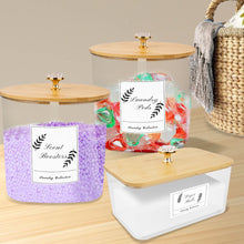 Lataa kuva Galleria-katseluun, RoleDes 3 Pack Laundry Pods Containers Dryer Sheet Holder, Laundry Room Organization and Storage Containers with Lids and Labels for Laundry Powder Containers Detergent Dispenser Jars Organizer…
