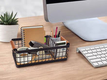Lataa kuva Galleria-katseluun, Bathroom Organizer Small Metal Wire Storage Basket with Grip, Bathroom Decor Black Basket Organizer Detachable Wood Base Toilet Tank Basket for Bathroom, Cabinets, Vanity, Laundry Room
