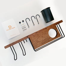Load image into Gallery viewer, Wooden Hair Dryer Holder Wall Mount,Bathroom Organizer for Styling Tools
